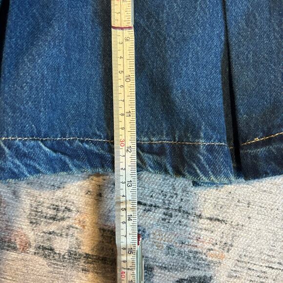 NWT Free People Madison Ave Mini Skirt Denim Pleated 27 - Picture 9 of 9